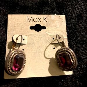 Earrings Designer earrings with purple stone